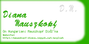 diana mauszkopf business card